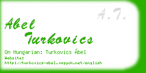 abel turkovics business card