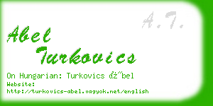 abel turkovics business card